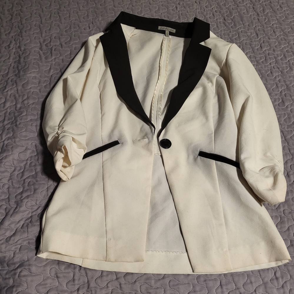 White & Black Blazer